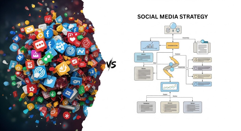 social media audience research process infographic